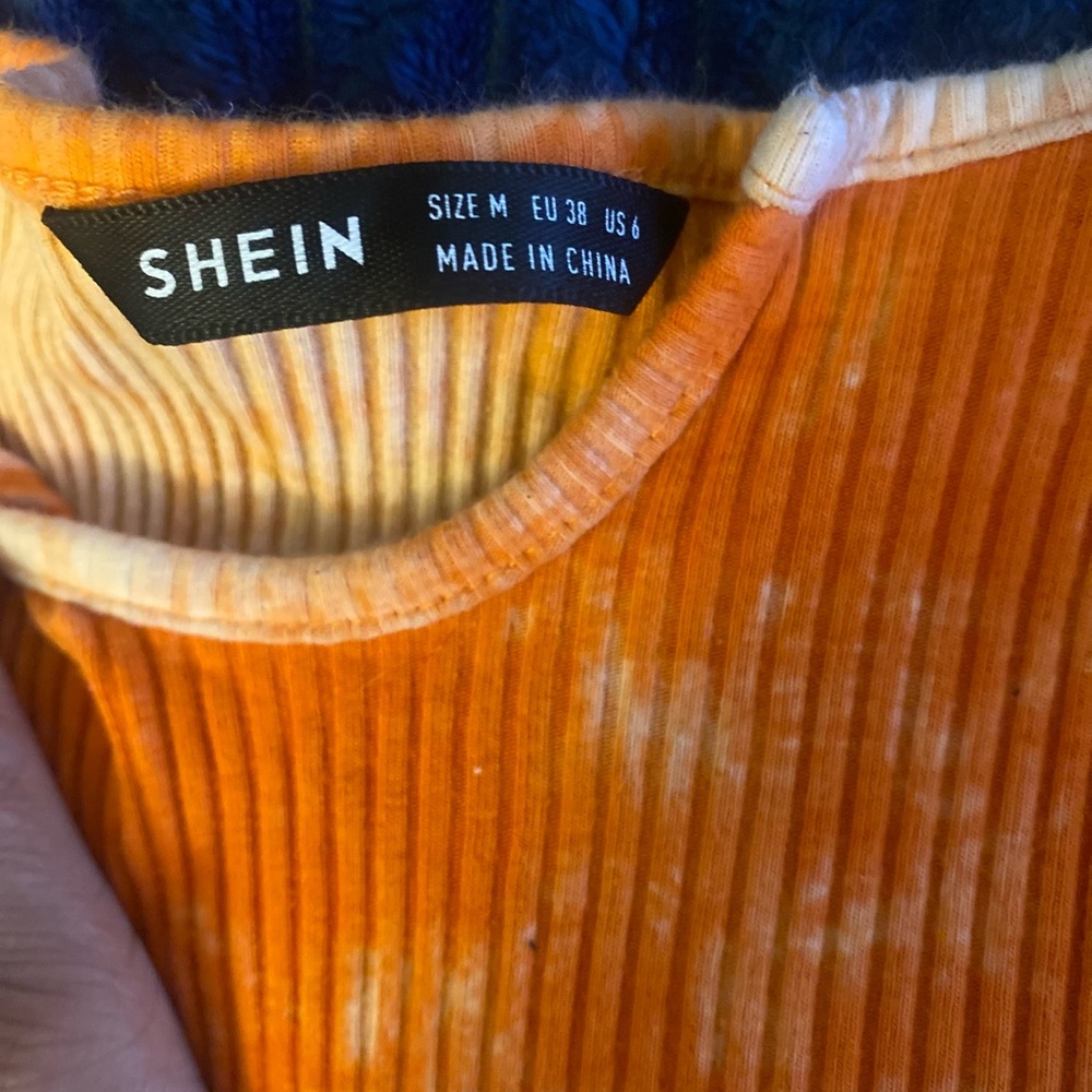 Orange Tie-Dye Ribbed Dress - Picture 3 of 4